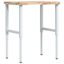 vidaXL tömör bükkfa négyszög alakú munkapad 80 x 60 x (73-99,5) cm