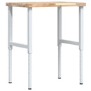 vidaXL tömör bükkfa négyszög alakú munkapad 80 x 60 x (73-99,5) cm