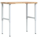 vidaXL tömör bükkfa négyszög alakú munkapad 100 x 60 x (73-99,5) cm