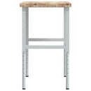 vidaXL tömör bükkfa négyszög alakú munkapad 100 x 60 x (73-99,5) cm