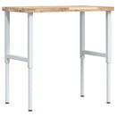vidaXL tömör bükkfa négyszög alakú munkapad 100 x 60 x (73-99,5) cm