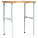vidaXL tömör bükkfa négyszög alakú munkapad 80 x 60 x (73-99,5) cm