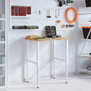 vidaXL tömör bükkfa négyszög alakú munkapad 80 x 60 x (73-99,5) cm