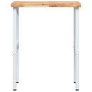 vidaXL tömör bükkfa négyszög alakú munkapad 80 x 60 x (73-99,5) cm