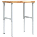 vidaXL tömör bükkfa négyszög alakú munkapad 80 x 60 x (73-99,5) cm