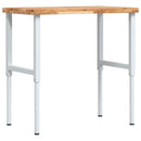 vidaXL tömör bükkfa négyszög alakú munkapad 100 x 60 x (73-99,5) cm