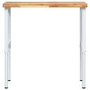 vidaXL tömör bükkfa négyszög alakú munkapad 100 x 60 x (73-99,5) cm