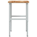 vidaXL tömör bükkfa négyszög alakú munkapad 100 x 60 x (73-99,5) cm