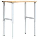 vidaXL tömör tölgyfa munkapad 80 x 60 x (71,5-98) cm
