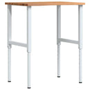 vidaXL világosbarna tömör tölgyfa munkapad 80 x 60 x (71,5-98) cm