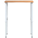 vidaXL világosbarna tömör tölgyfa munkapad 80 x 60 x (71,5-98) cm