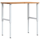 vidaXL világosbarna tömör tölgyfa munkapad 100 x 60 x (71,5-98) cm