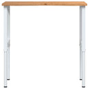 vidaXL világosbarna tömör tölgyfa munkapad 100 x 60 x (71,5-98) cm