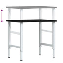 vidaXL sötétbarna tömör tölgyfa munkapad 80 x 60 x (71,5-98) cm