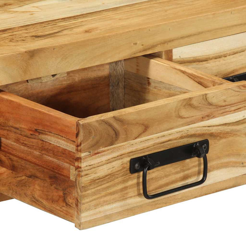 vidaXL tömör akácfa falra szerelhető TV-szekrény 60x30x19 cm