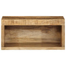 vidaXL 2 db tömör nyers mangófa falra szerelhető TV-szekrény