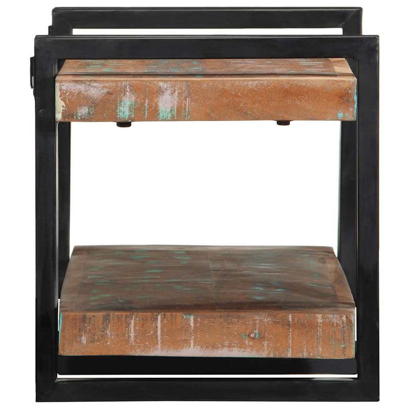 vidaXL fali polc többszínű tömörfa, újrahasznosított fa