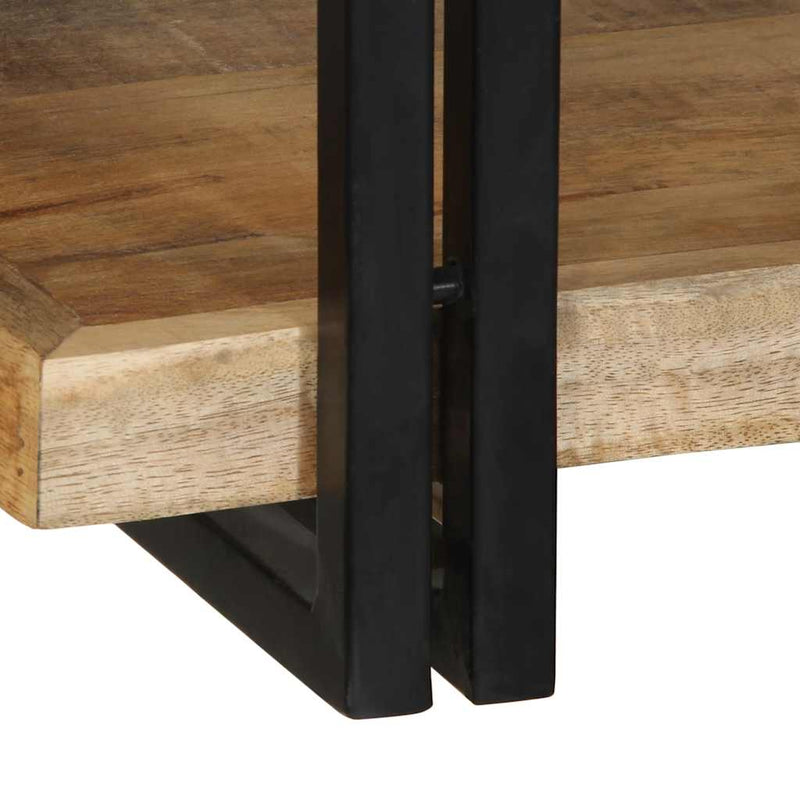 vidaXL fali polc 90x33x45 cm tömör nyersfa Mango