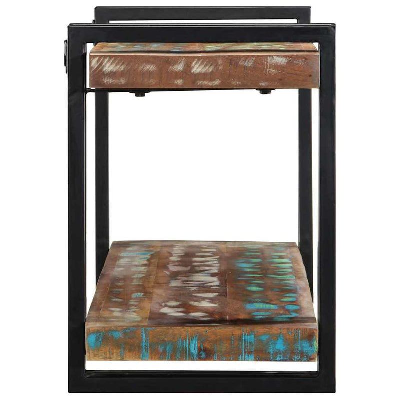 vidaXL fali polc többszínű tömörfa, újrahasznosított fa