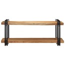 vidaXL fali polc 110x33x45 cm tömör fa akácfa