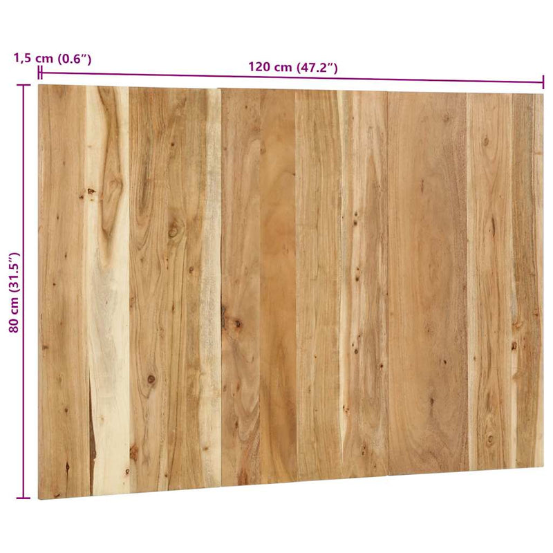 vidaXL fejtámla 120 cm tömör fa akácfa