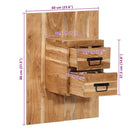 vidaXL Éjjeli szekrény 60x32x80 cm tömör akácfa