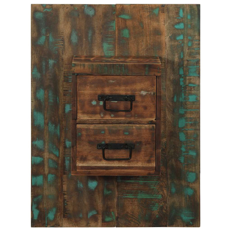 vidaXL Éjjeli szekrény Többszínű 60x32x80 cm Tömör fa újrahasznosított