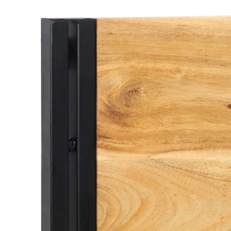 vidaXL tömör fa akác és vas fejtámla 160 cm