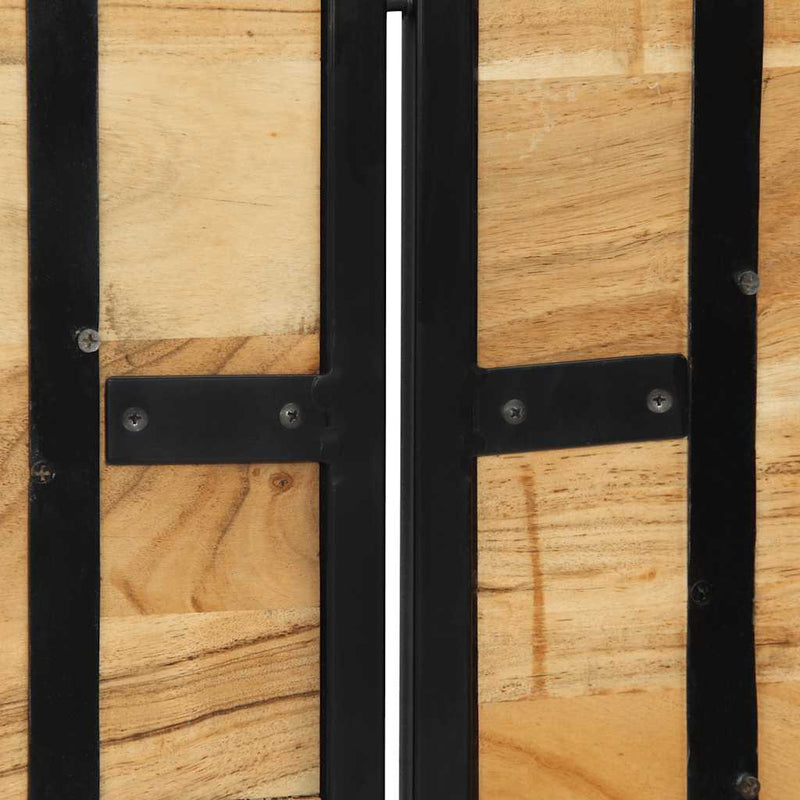 vidaXL tömör fa akác és vas fejtámla 160 cm