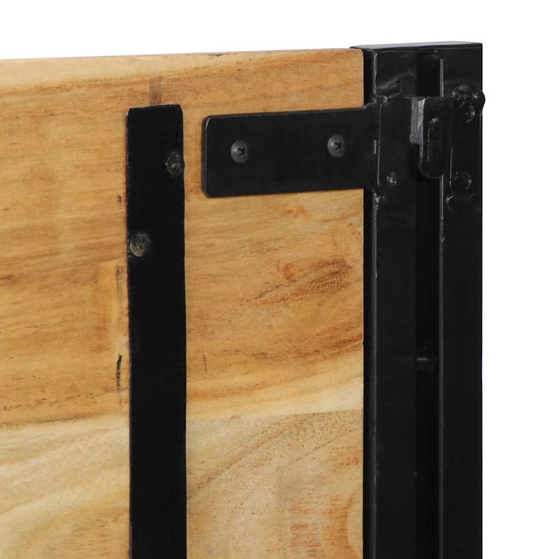 vidaXL tömör fa akác és vas fejtámla 160 cm