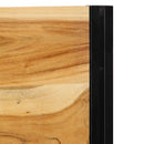 vidaXL tömör fa akác és vas fejtámla 180 cm