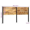 vidaXL tömör fa mangó és vas fejtámla 200 cm