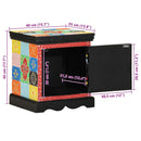 vidaXL többszínű tömör mangófa éjjeliszekrény 40x35x45 cm