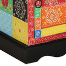 vidaXL többszínű tömör mangófa éjjeliszekrény 40x35x45 cm