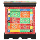 vidaXL 2 db többszínű tömör mangófa éjjeliszekrény 40x35x45 cm