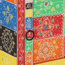 vidaXL 2 db többszínű tömör mangófa éjjeliszekrény 40x35x45 cm