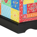 vidaXL Éjjeliszekrény 2 pcs Sokszínű 40 x 35 x 45 cm tömör mangófa