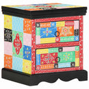 vidaXL Éjjeliszekrény 2 pcs Sokszínű 40 x 35 x 45 cm Tömör Mangófát