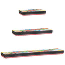 vidaXL Falpolcok 3 pcs Sokszínű 100 x 20 x 6 cm Tömör Mangófát