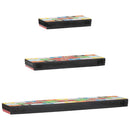 vidaXL Falpolcok 3 pcs Sokszínű 100 x 20 x 6 cm Tömör Mangófát