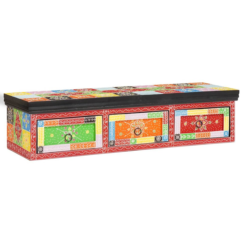 vidaXL TV-szekrény fiókkal Sokszínű 100 x 30 x 24 cm Tömör mangófa