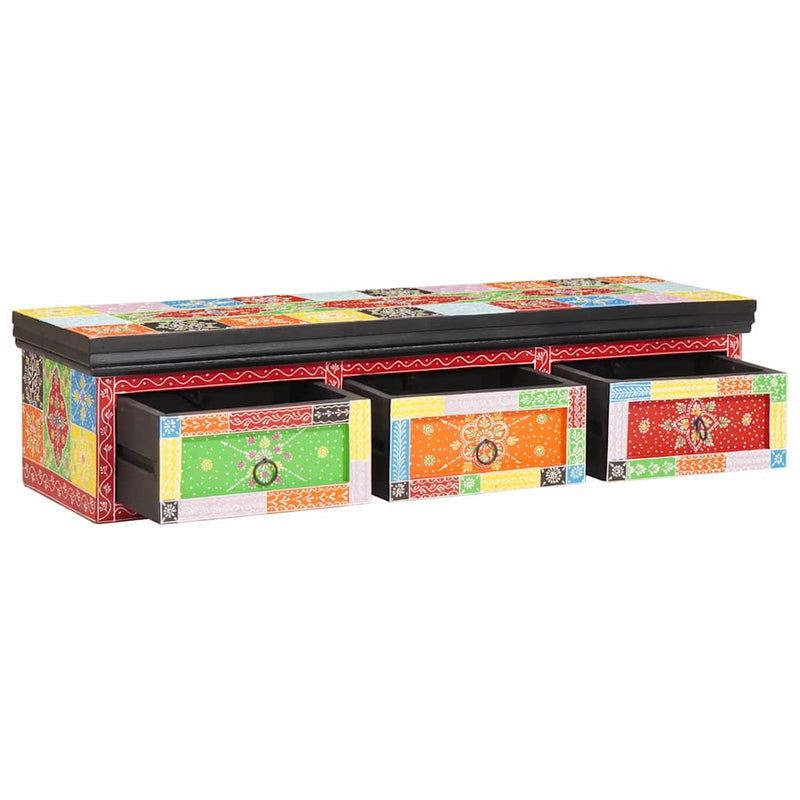 vidaXL TV-szekrény fiókkal Sokszínű 100 x 30 x 24 cm Tömör mangófa