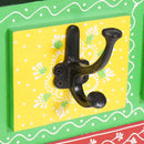 vidaXL Kabáthorog Fekete 80 x 25 x 2 cm Faanyag