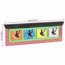 vidaXL Kabáthorog Fekete 80 x 25 x 2 cm Faanyag