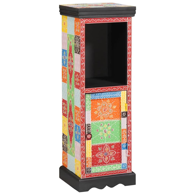 vidaXL Fiókos szekrény ajtóval Sokszínű 30 x 30 x 90 cm Tömör mangófa