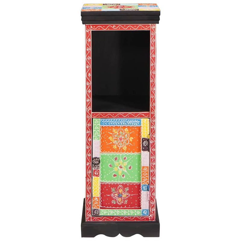 vidaXL Fiókos szekrény ajtóval Sokszínű 30 x 30 x 90 cm Tömör mangófa