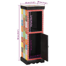 vidaXL Fiókos szekrény ajtóval Sokszínű 30 x 30 x 90 cm Tömör mangófa