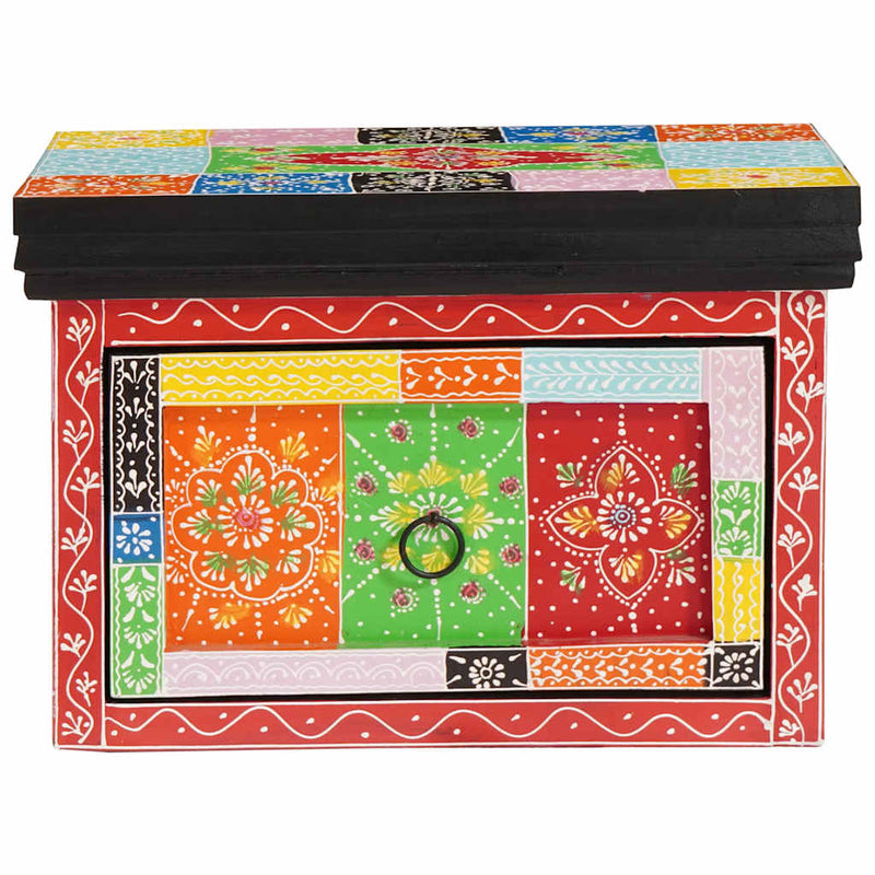vidaXL Éjjeliszekrény fiókkal Sokszínű 40 x 30 x 28 cm Tömör mangófa
