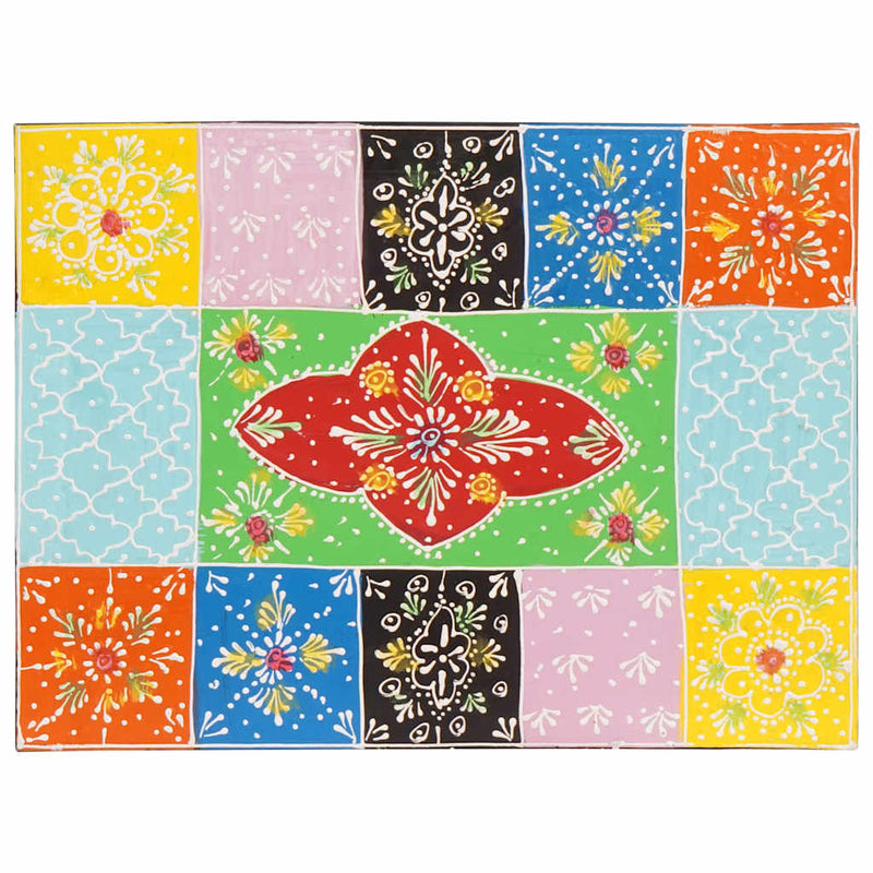 vidaXL Éjjeliszekrény fiókkal Sokszínű 40 x 30 x 28 cm Tömör mangófa