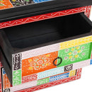 vidaXL Éjjeliszekrény fiókkal Sokszínű 40 x 30 x 40 cm Tömör mangófa